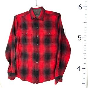 Woolrich Red Black Plaid‎ Cotton Button-Down Shirt L/G
